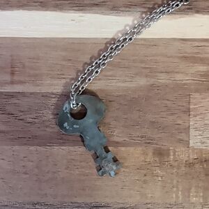 Silver Key Pendant Necklace